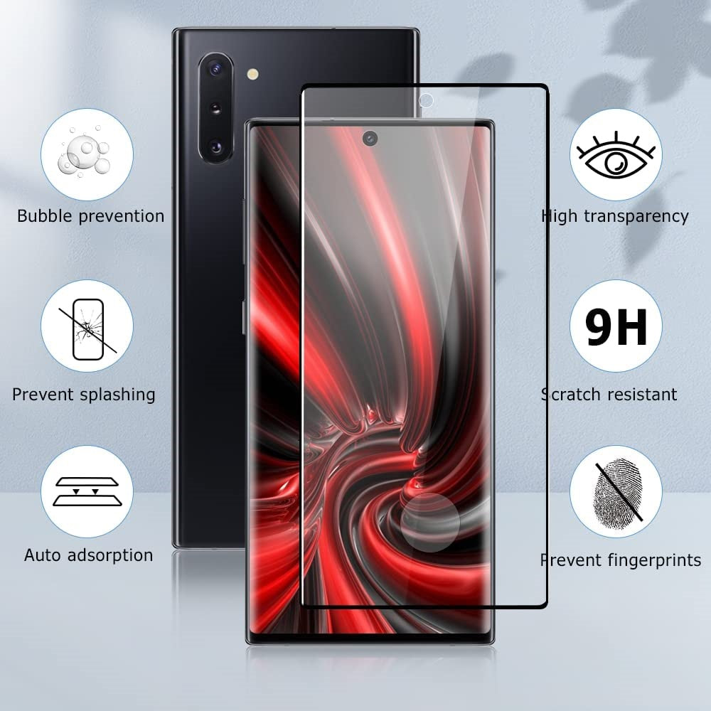 Samsung Galaxy Note 10 Plus Full Glue Curved Screen Protector-Mobilebies.in