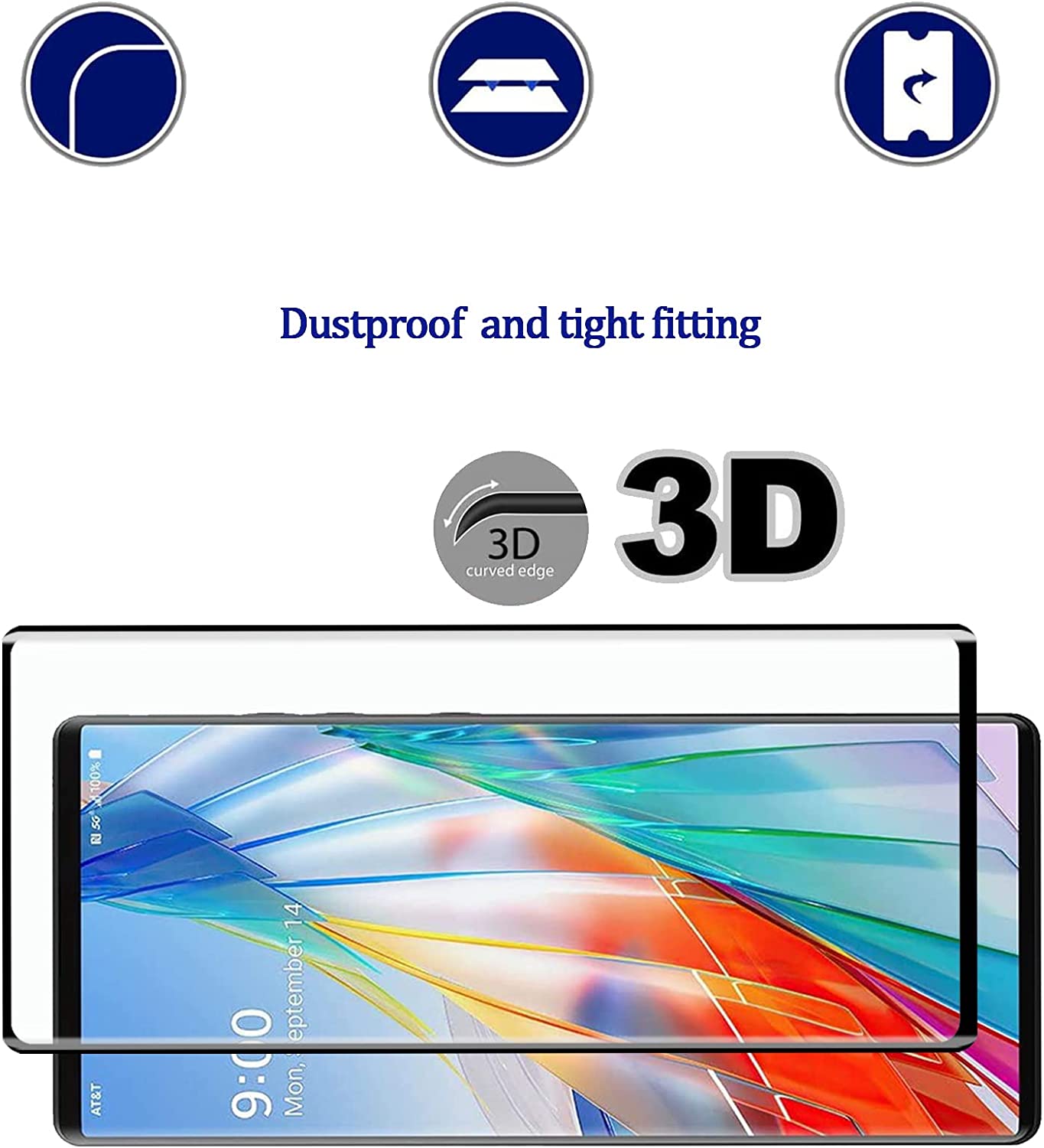 LG Wing Full Glue Curved Screen Protector-Mobilebies.in