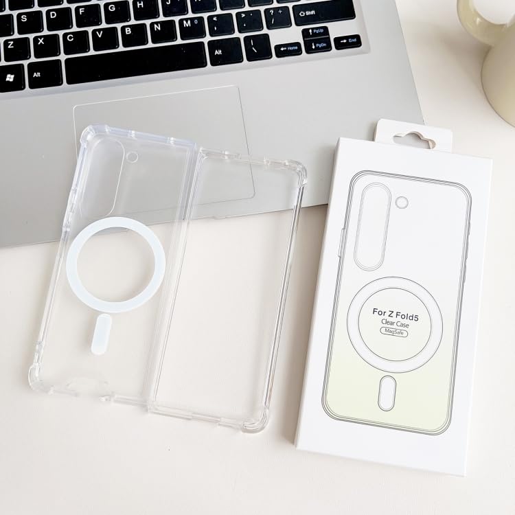 Samsung Galaxy Z Fold 5 Transparent Magnetic Case-Mobilebies.in