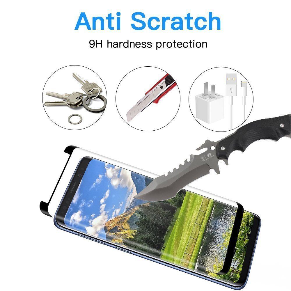 Samsung Galaxy S9 Full Glue Curved Screen Protector-Mobilebies.in
