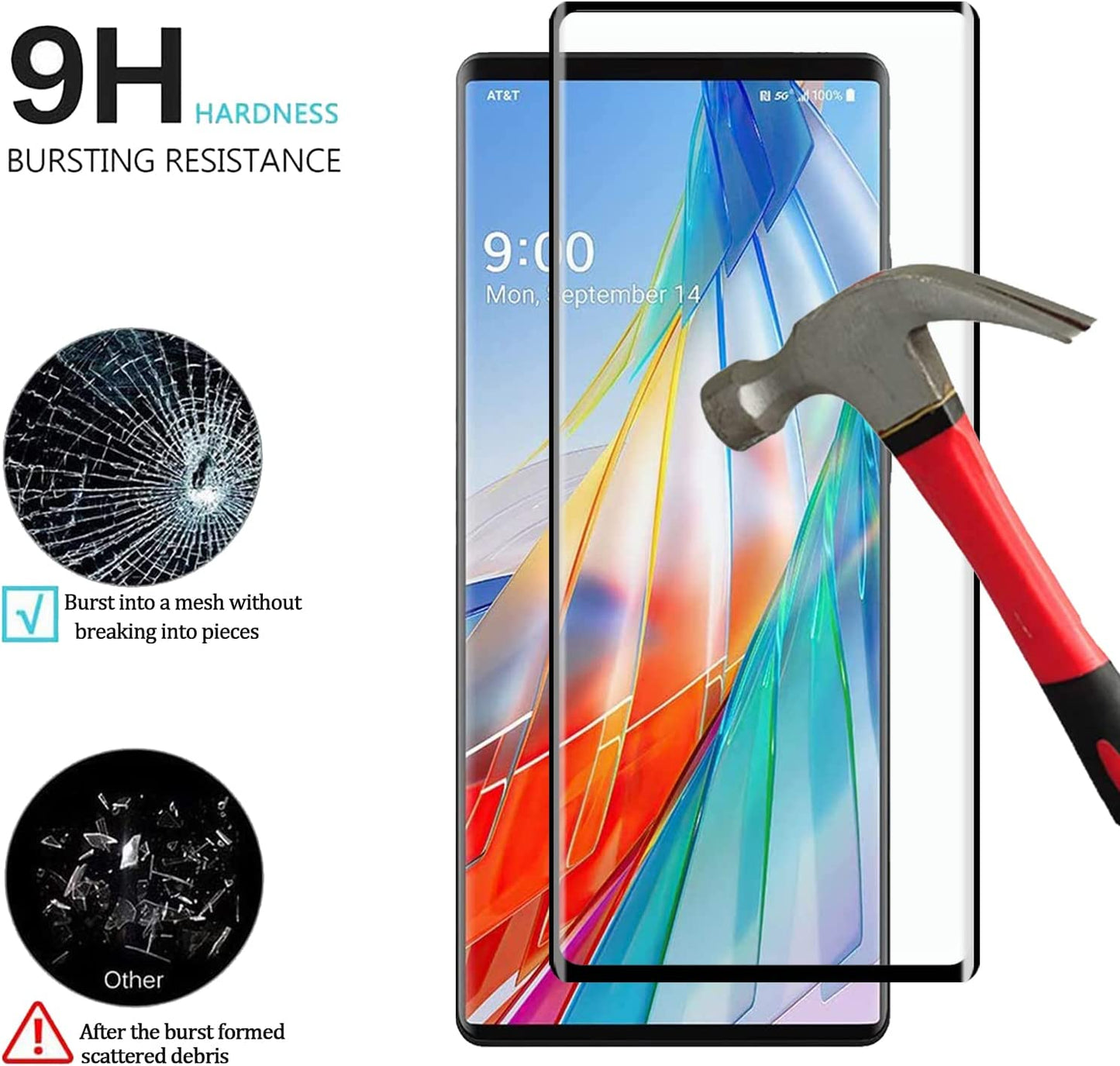LG Wing Full Glue Curved Screen Protector-Mobilebies.in
