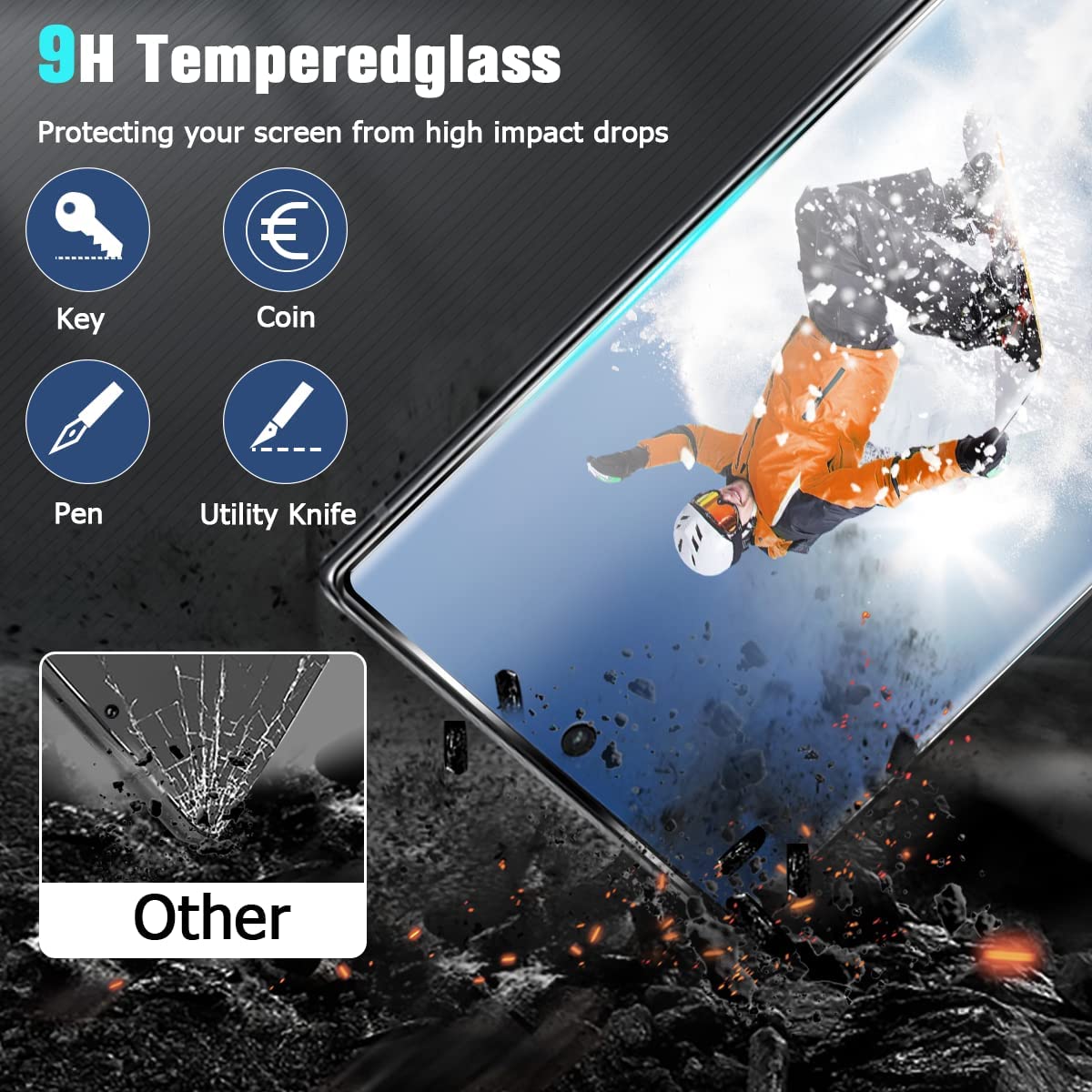 Samsung Galaxy Note 10 Plus Full Glue Curved Screen Protector-Mobilebies.in