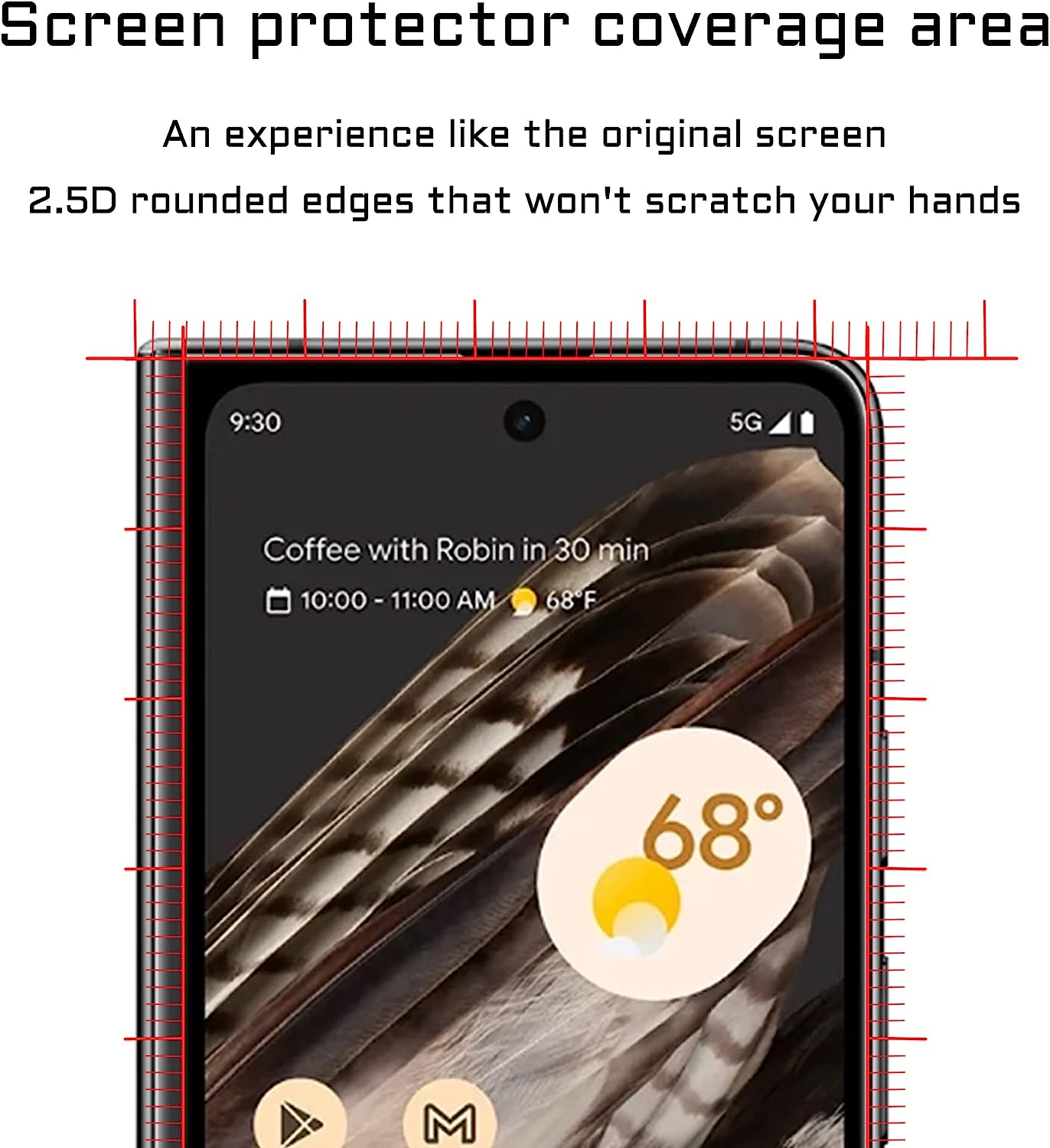 Google Pixel Fold Full Glue Screen Protector Tempered Glass-Mobilebies.in