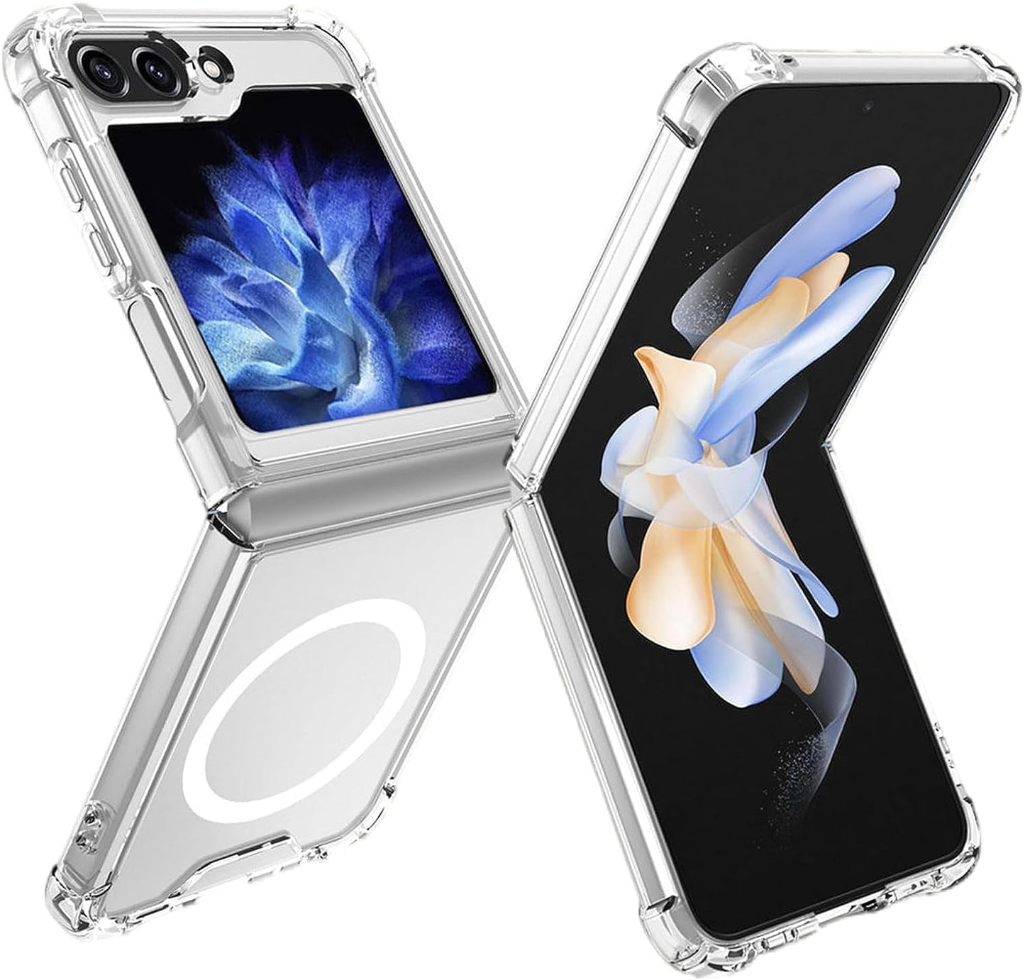 Samsung Galaxy Z Flip 5 Transparent Magnetic Case-Mobilebies.in