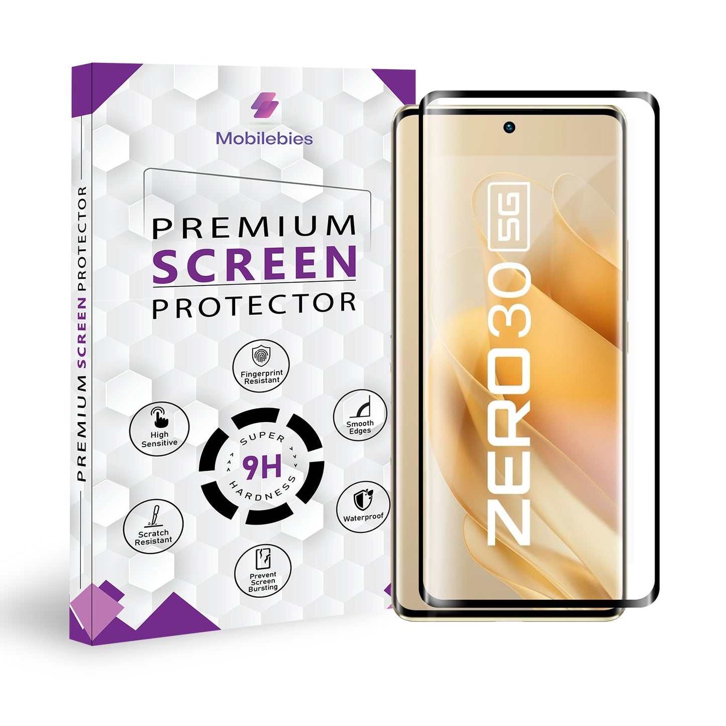 Infinix Zero 30 Full Glue Curved Screen Protector-Mobilebies.in