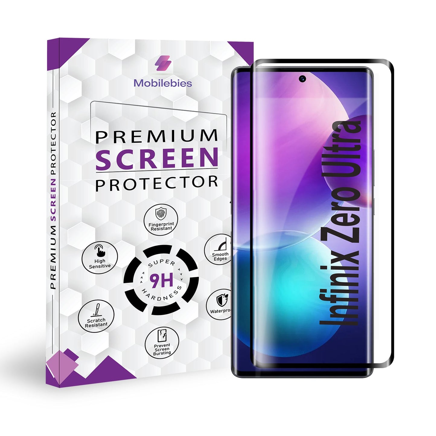 Infinix Zero Ultra Full Glue Curved Screen Protector-Mobilebies.in