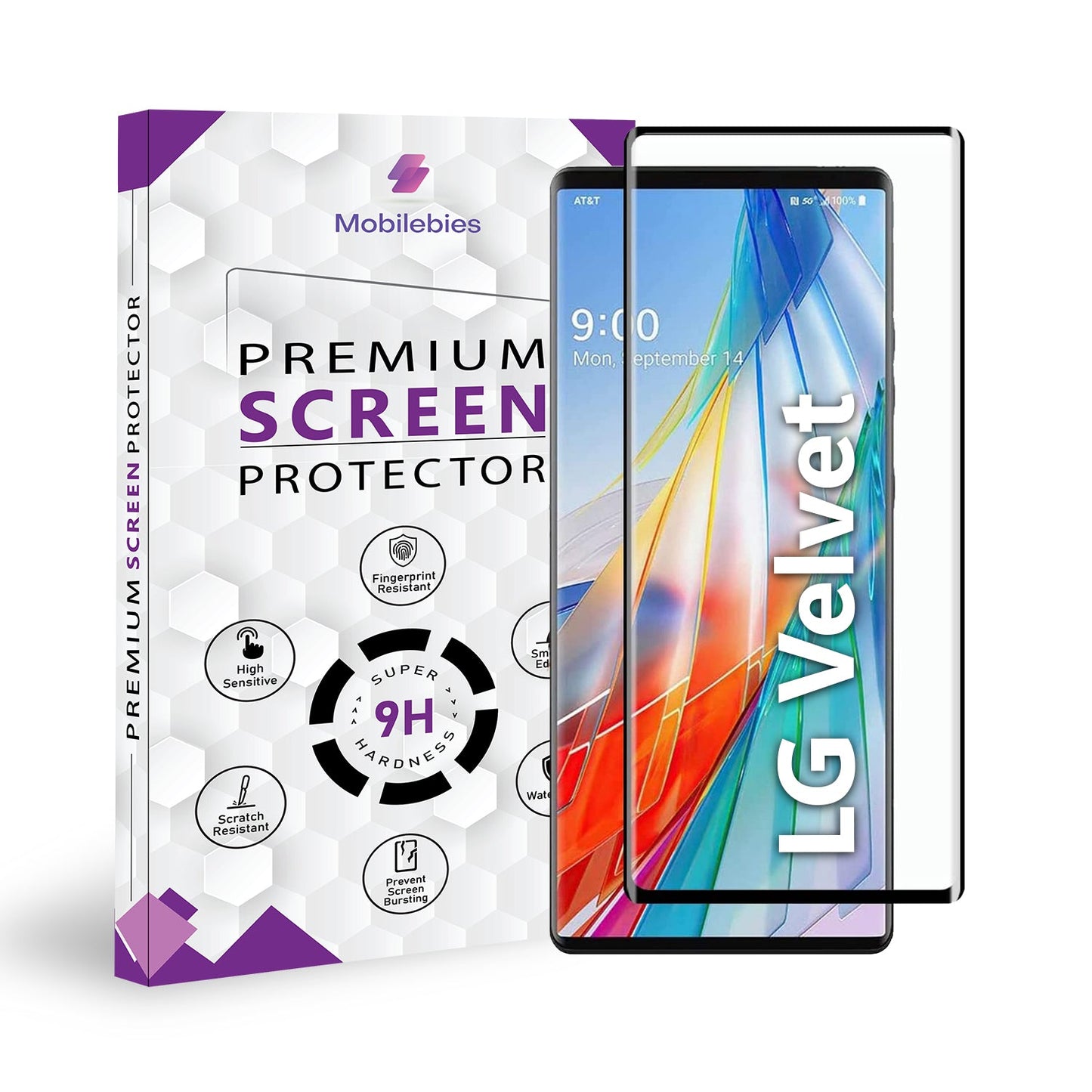 LG Velvet Full Glue Curved Screen Protector-Mobilebies.in