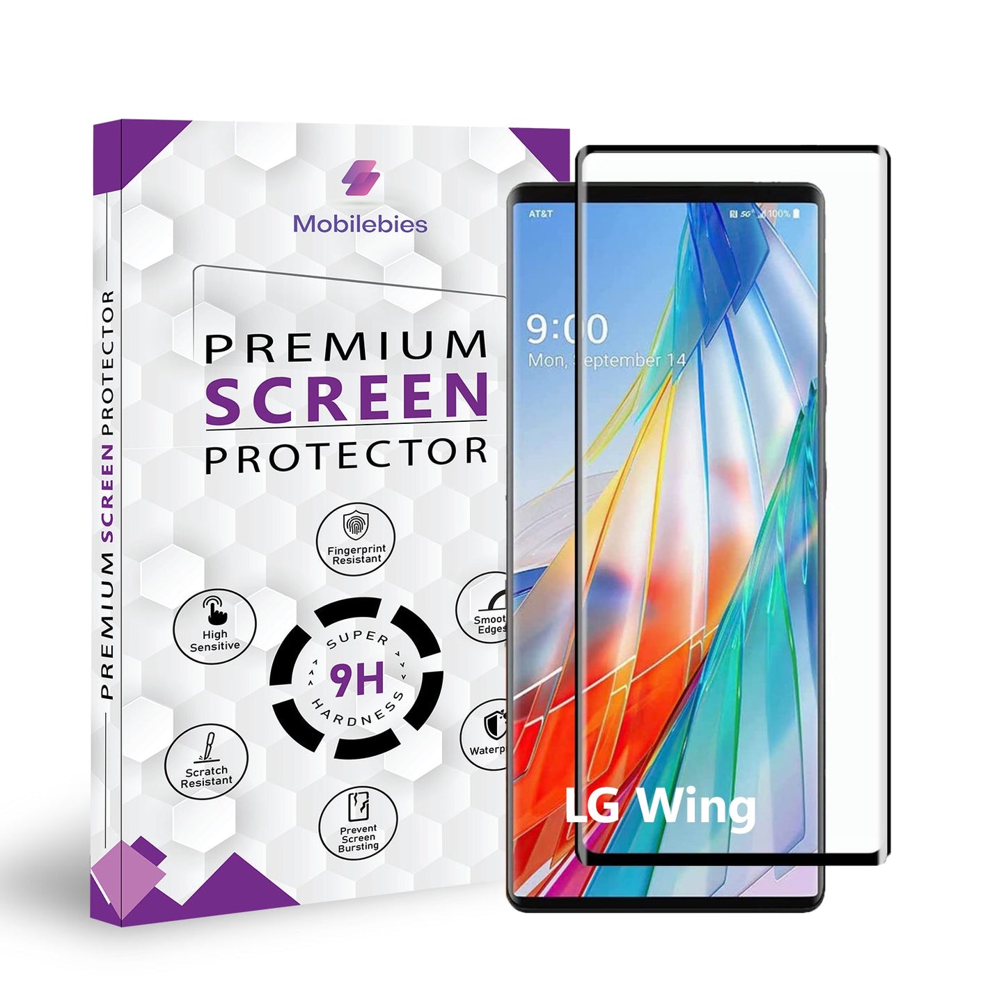 LG Wing Full Glue Curved Screen Protector-Mobilebies.in