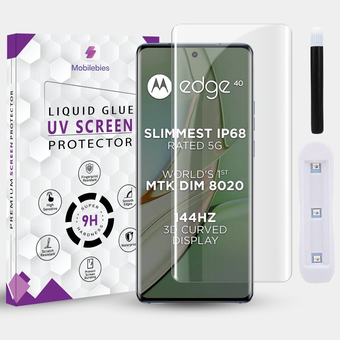 Motorola Moto Edge 40 / Moto Edge 40 Pro/ Moto Edge 40 Neo 5G Premium UV Screen Protector-Mobilebies.in