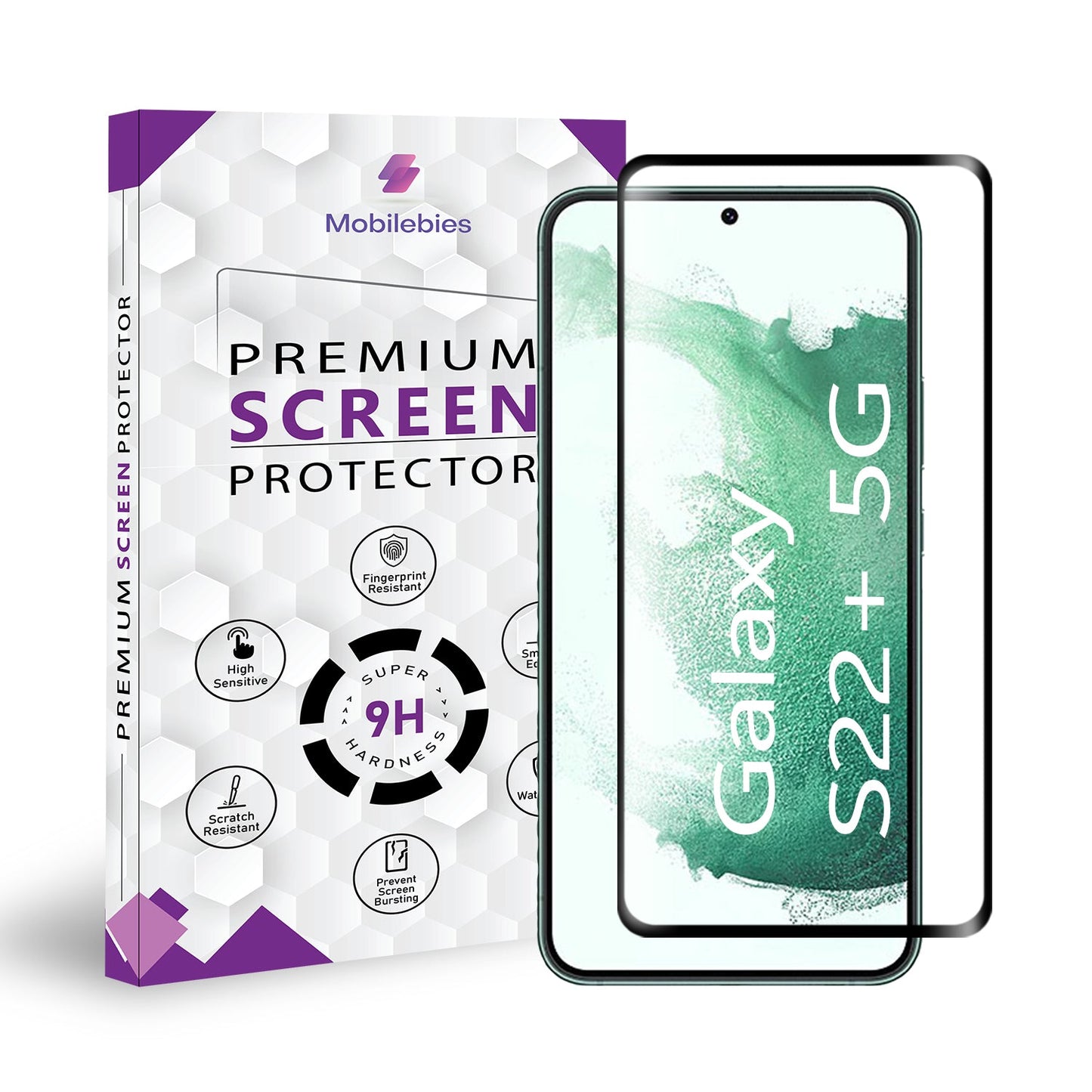 Samsung Galaxy S22 Plus Full Glue Curved Screen Protector Tempered Glass-Mobilebies.in