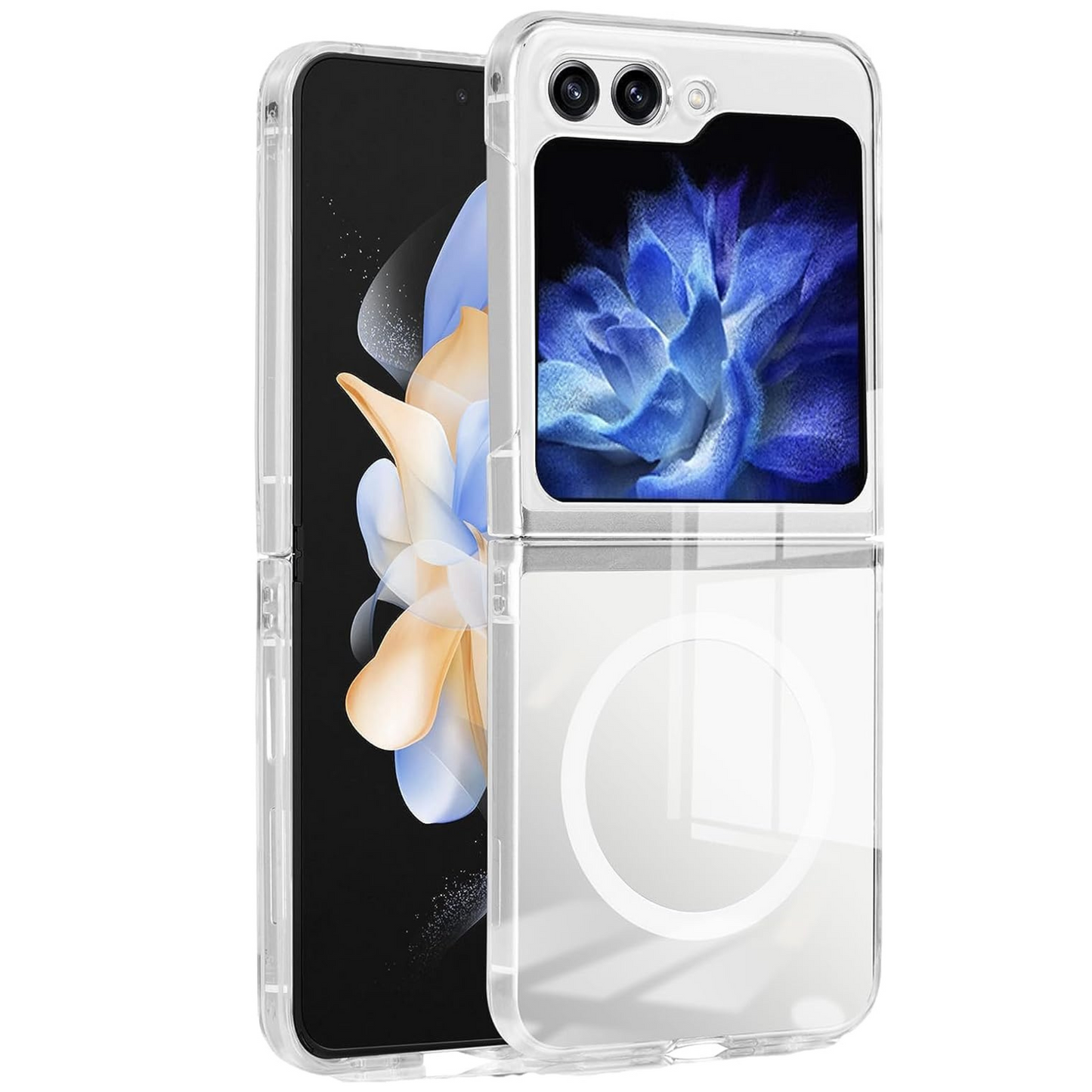 Samsung Galaxy Z Flip 5 Transparent Magnetic Case-Mobilebies.in