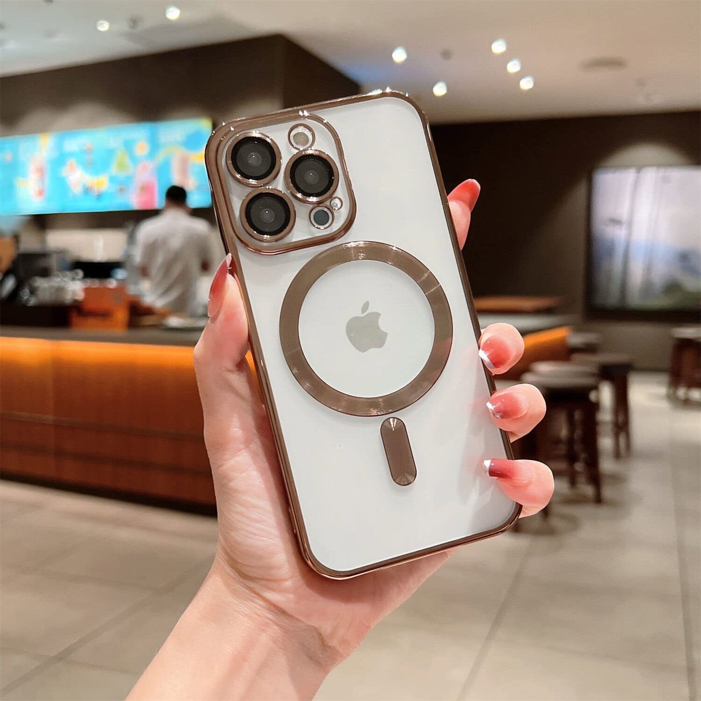 iPhone 13 Magsafe Protective Case with Camera Lens Protector-Mobilebies.in