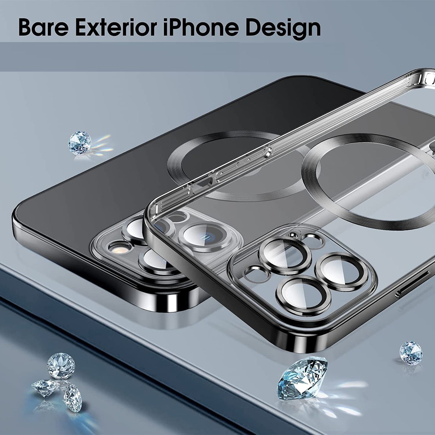 iPhone 13 Magsafe Protective Case with Camera Lens Protector-Mobilebies.in