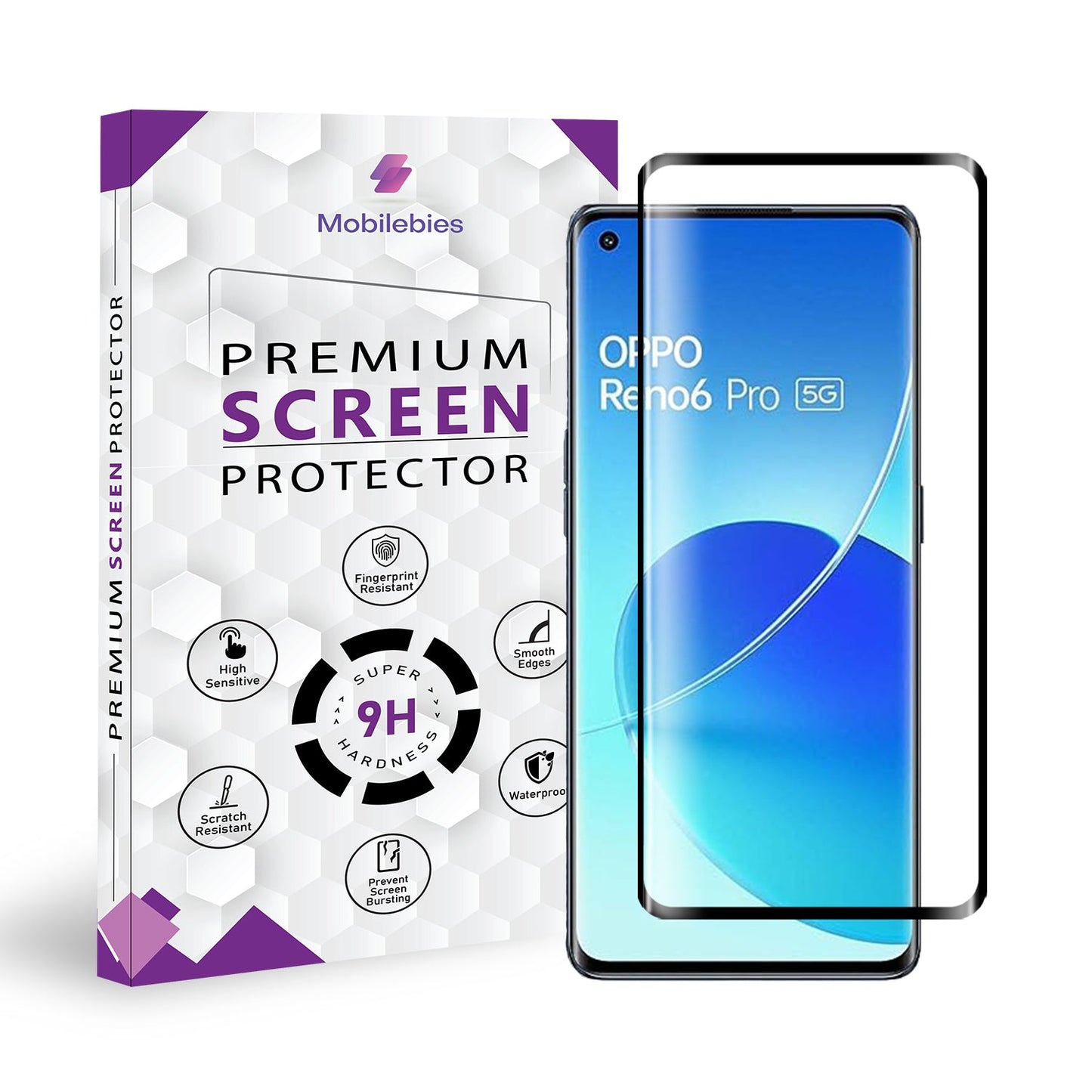 Oppo Reno 6 Pro Full Glue Curved Screen Protector-Mobilebies.in