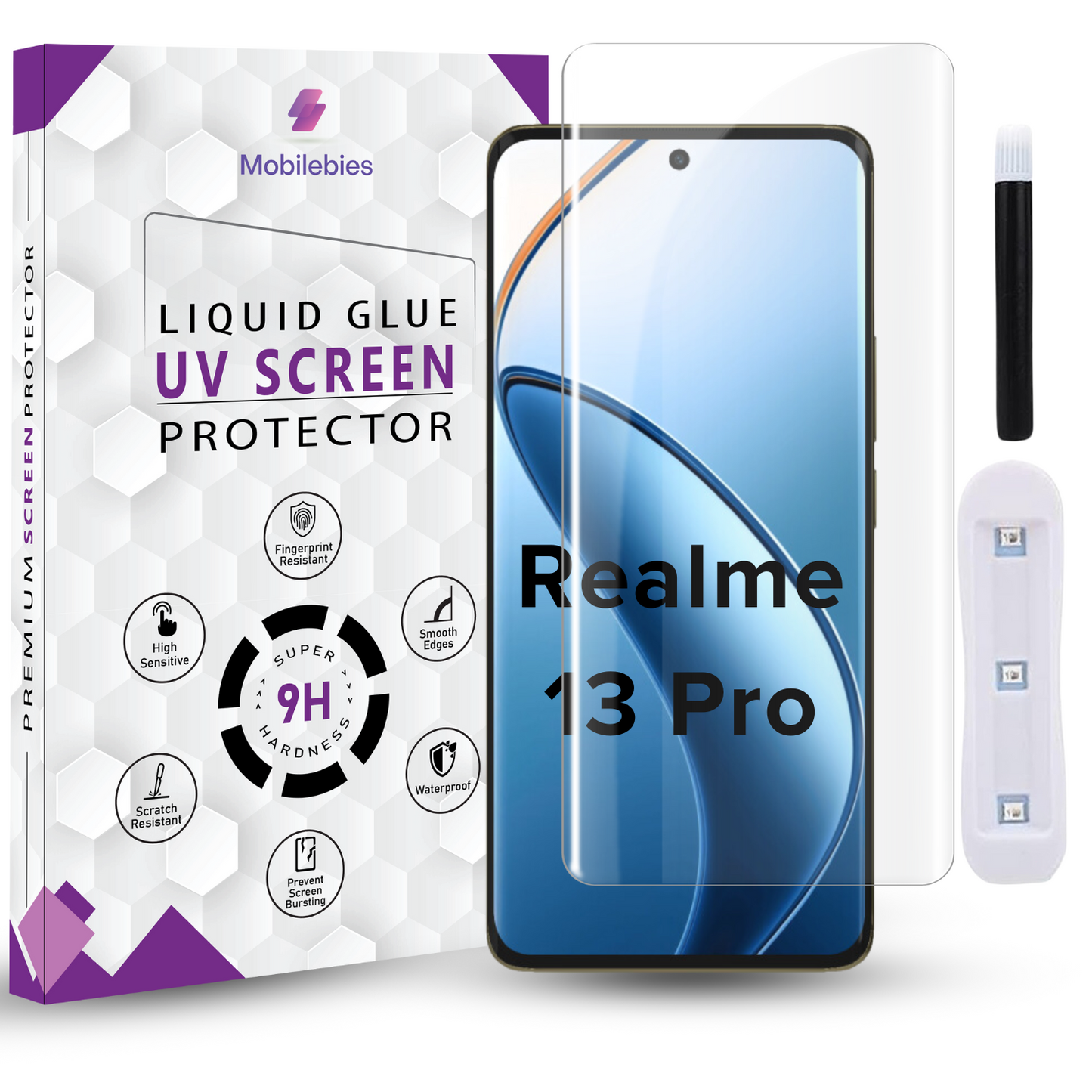Realme 13 Pro 5G / Realme 13 Pro+ Plus 5G Premium HD+ UV Glass Screen Protector - Mobilebies.in