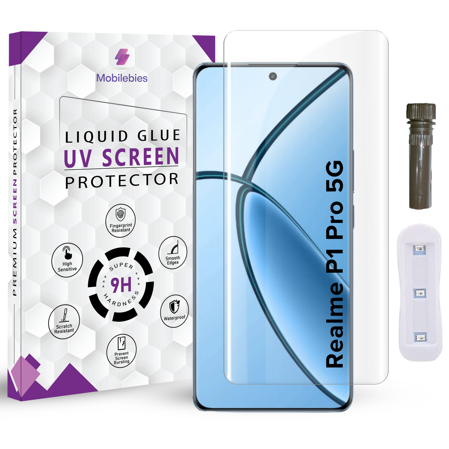 Realme P1 Pro Advanced HD+ UV Glass Screen Protector - Mobilebies.in