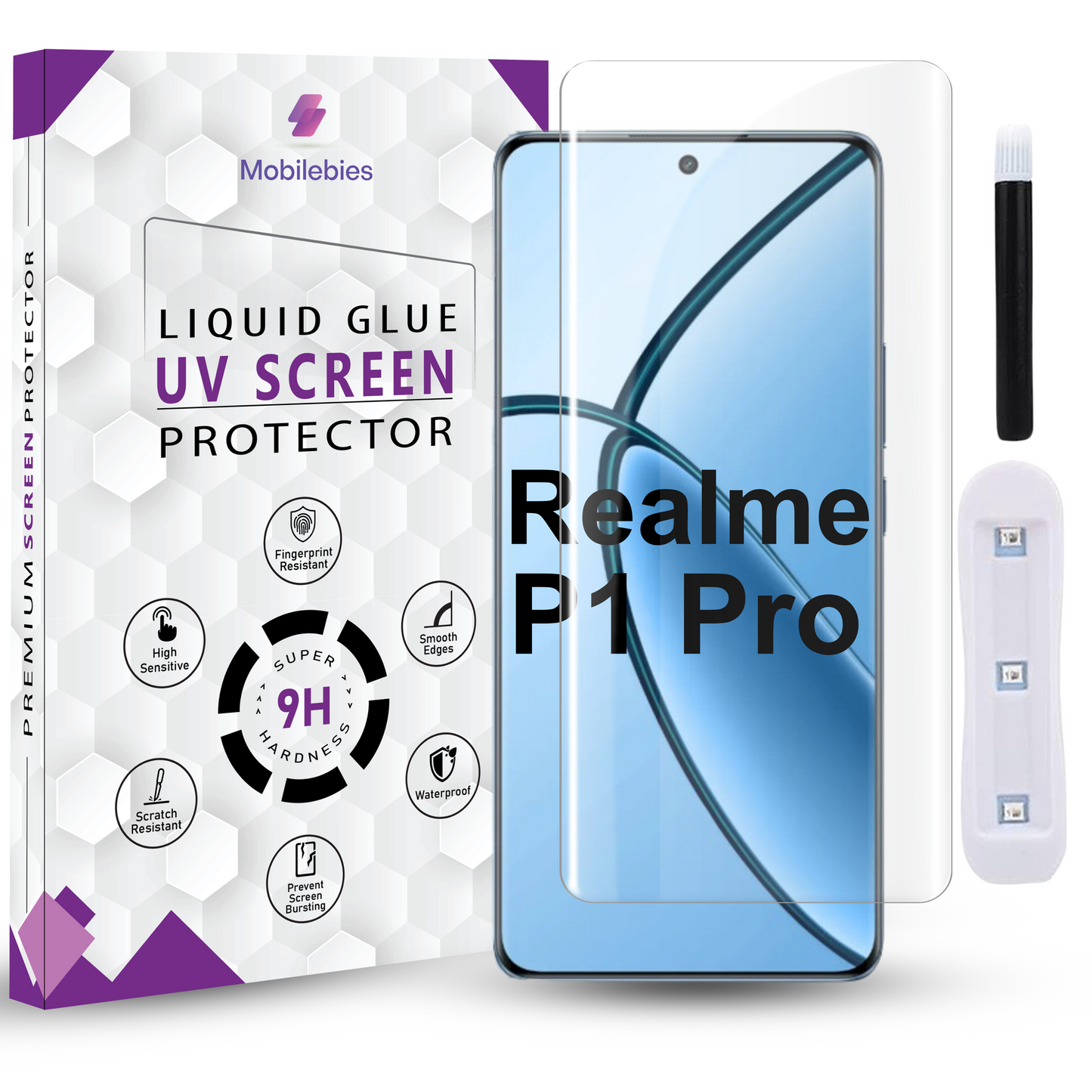 Realme P1 Pro Premium HD+ UV Glass Screen Protector - Mobilebies.in