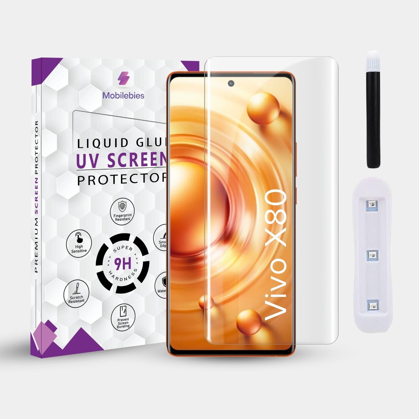 Vivo X80 Premium UV Screen Protector - Mobilebies.in