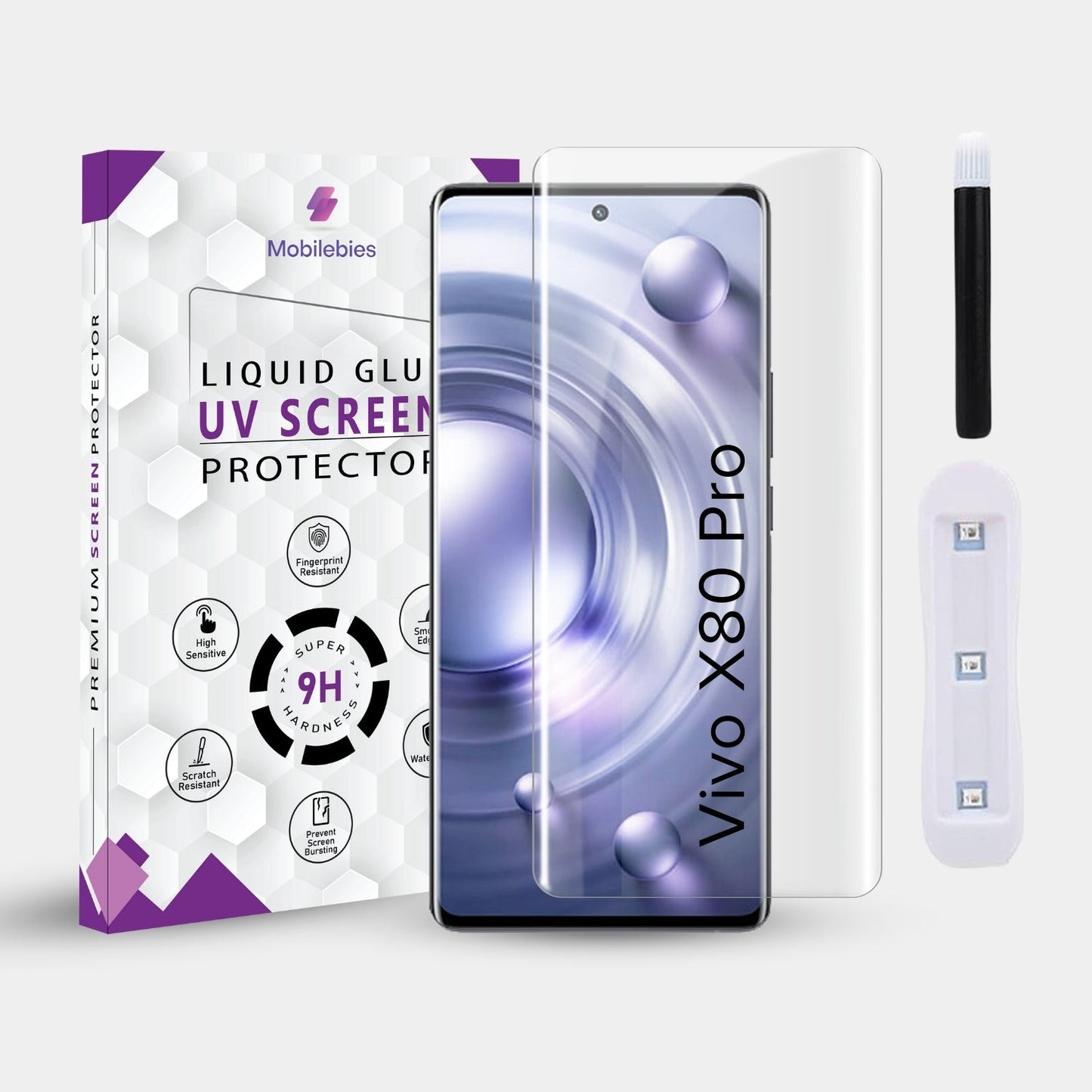 Vivo X80 Pro Premium UV Screen Protector - Mobilebies.in