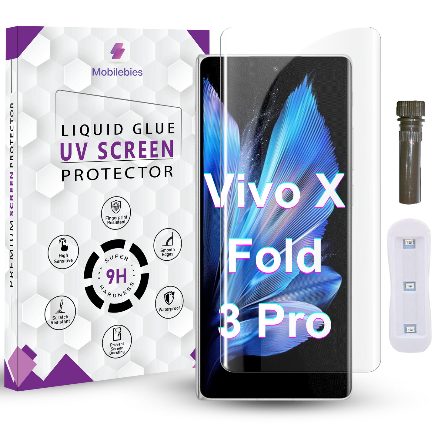Vivo X Fold 3 Pro Advanced HD+ UV Glass Screen Protector - Mobilebies.in