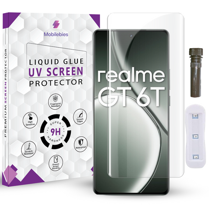 Realme GT 6T Advanced HD+ UV Glass Screen Protector - Mobilebies.in