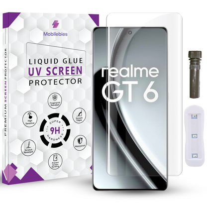 Realme GT 6 Advanced HD+ UV Glass Screen Protector - Mobilebies.in
